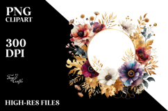 Wild Flowers Horizontal Frame | Clipart Product Image 2