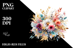 Wild Flowers Horizontal Frame | Clipart Product Image 2