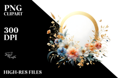 Wild Flowers Horizontal Frame | Clipart Product Image 2