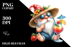 Gnome Drinking Cocktail PNG Product Image 2