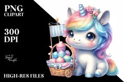 Cute Unicorn Gardening Clipart Product Image 1