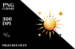 Smiling Whimsical Sun PNG Product Image 2