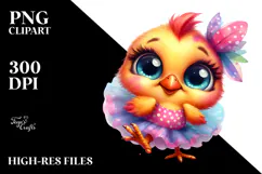 Vibrant Goofy Cute Chicken PNG Product Image 2