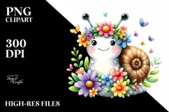 Smiling Baby Snail | Sublimation | Clipart Product Image 3