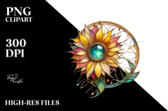 Pastel Sunflower Made of -like Material PNG Product Image 2