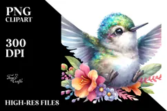 Cute Baby Hummingbird PNG Product Image 2