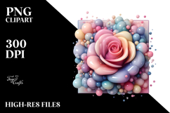 Abstract Pastel Rose PNG Product Image 2