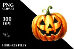Funny Jack-O&#039;-Lantern, White Background Product Image 2