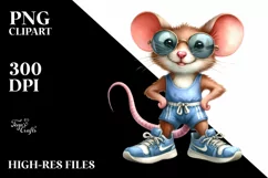 Mouse with Sunglasses and Sports Shoes | Clipart Product Image 3