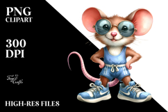 Mouse with Sunglasses and Sports Shoes | Clipart Product Image 2