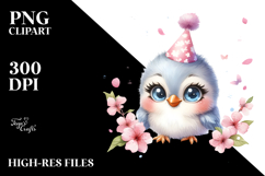 Cute Baby Bird with Big Eyes and Party Hat, 20 oz Tumbler Product Image 2