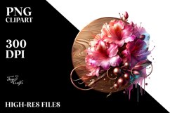 Shiny Rhododendron Abstract | Sublimation | Clipart Product Image 3