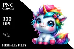 Funny Baby Unicorn PNG Product Image 2