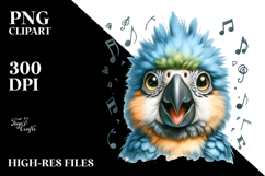 Energetic Baby Macaw PNG Product Image 2
