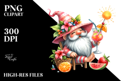 Whimsical Gnome Drinking Cocktail PNG Product Image 2