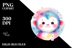 Vibrant Monkey Made of Flowers PNG Product Image 2
