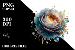 Abstract Ranunculus PNG Product Image 2