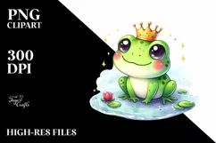 Frog on a Pond Valentines Love |T-shirt, Mug PNG Product Image 1