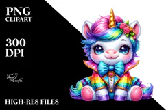 Cute Baby Unicorn By , PNG Product Image 2