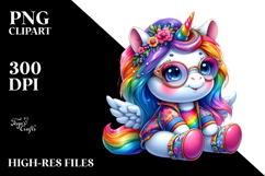 Dressed Baby Unicorn PNG Product Image 2