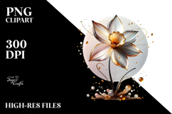 Abstract Daffodil PNG Product Image 2