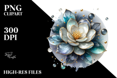 Abstract Gardenia in Material, PNG Product Image 2