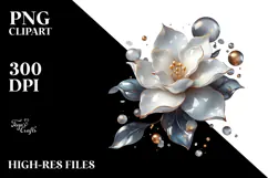 Gardenia with Golden Insertions, PNG Product Image 2