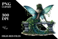 Watercolor Gothic Fairy on Stone Bench, 20 oz Tumbler Product Image 2