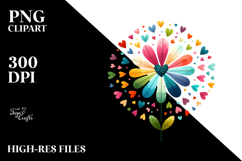 Cute Digital Painting of Flowers PNG Product Image 2