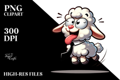 Goofy Lamb with Bow Tie PNG Product Image 2