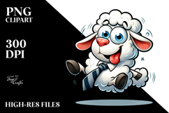 Goofy Lamb with Bow Tie PNG Product Image 2