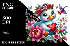 Adorned Duck Painting, PNG Product Image 2