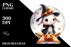 dressed for Halloween Baby Bunny PNG Product Image 3