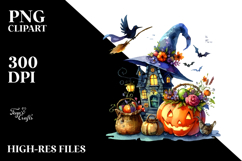 Simple Witch Halloween Clipart Product Image 2