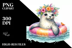 Playful Young Seal Sticker Clipart Product Image 3