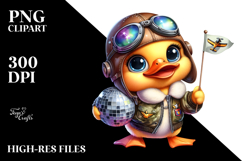 Goofy Duck with Disco Outfit PNG Product Image 2