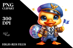 Goofy Duck with Disco Outfit PNG Product Image 2