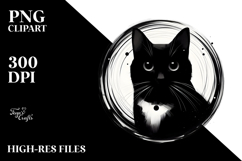 Simple Black Cat PNG Product Image 2