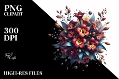 Detailed Glossy Lobelia | Sublimation Clipart Product Image 3