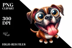 Funny Boxer with Big Popping Eyes | Sublimation | Clipart Product Image 3