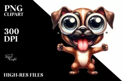 Funny Fur Watercolor Boxer | Clipart Product Image 3