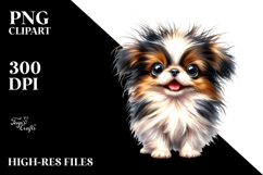Watercolor Baby Japanese Chin PNG Product Image 2