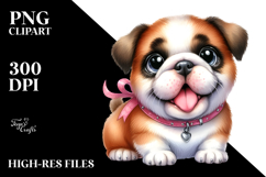 Cute Bulldog with Big Eyes PNG Product Image 2