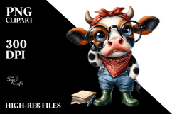 Expressive Confused Cow Sticker Product Image 2