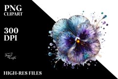 Abstract Shiny Pansy Like Material | Sublimation Clipart Product Image 3