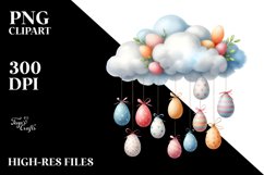Easter Eggs Hanging on a Cloud PNG Product Image 2