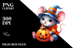 Cute Baby Mouse for Halloween PNG Product Image 2