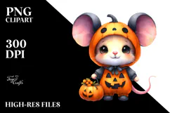 Cute Baby Cow for Halloween PNG Product Image 2