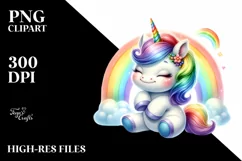 Pastel Baby Unicorn Woodworking Rainbow Sublimation | Product Image 1