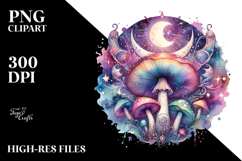 Celestial Mushroom Tarot PNG Product Image 2